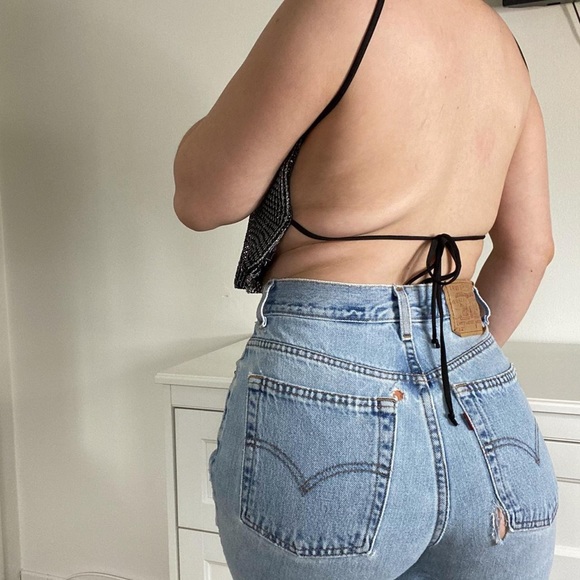 Vintage 90s backless sparkle top - Picture 4 of 6